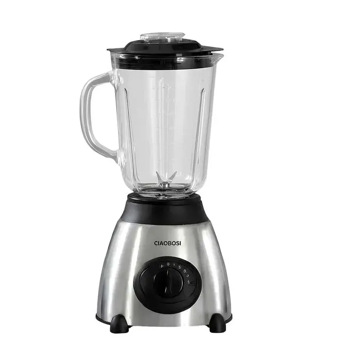 Blender Mixeur Multifonction 15L 450W en Acier Inoxydable et Verre Argent