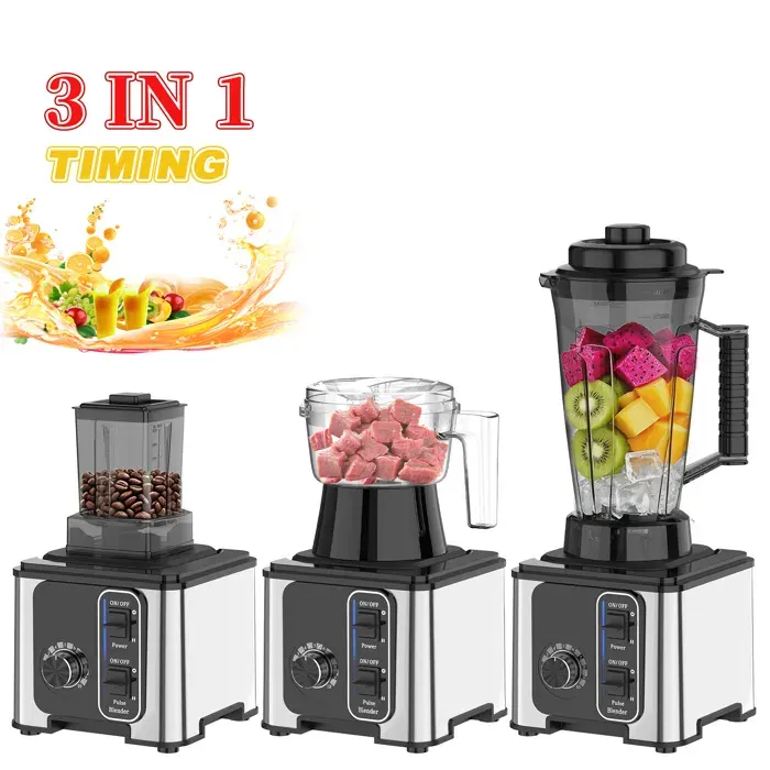 Blender multifonction 3 en 1 grande capacité de 4 L puissance élevée de 1000 W un robot culinaire idéal pour la cuisine.