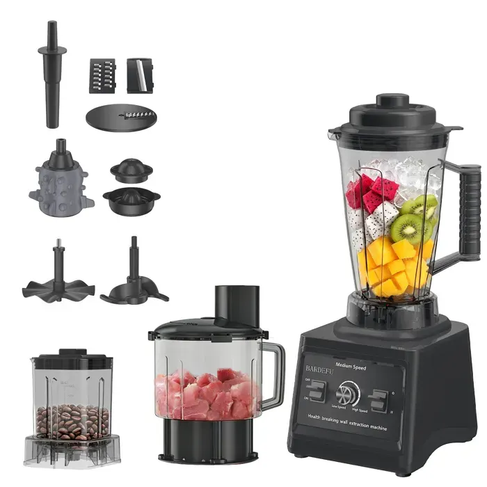 Blender multifonction professionnel 8 en 1 - 9500W - 3.0L Blender Mixeu - vitesse réglable - 32000RPM - lames en acier inoxy