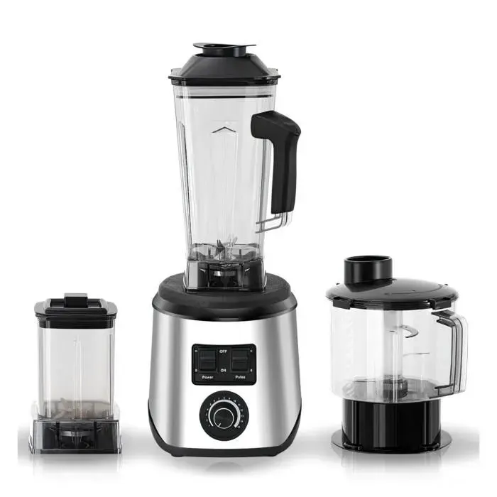 Blender Multifonctionnel - PRUMYA - 3 en 1 - Vitesse Réglable - 9500W - Capacité 3L