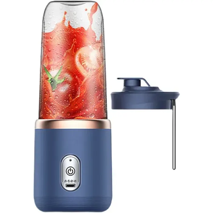 Blender Personnel Mixeur Rechargeable Machine à Jus Et Smoothies Fruits Pour Voyage Bureau Maison Salle de Sport Pique-Niqu Label