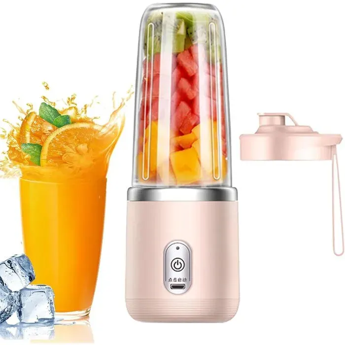 Blender PersonnelMixeur Rechargeable - Machine à Jus Et Smoothies Fruits Pour Voyage Bureau Maison Salle de Sport Pique-Niqu Label