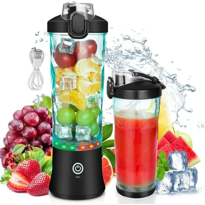 Blender Portable 4000mAh équipé de lames en acier inoxydable Rapide et Léger Facile à nettoyer multifonction
