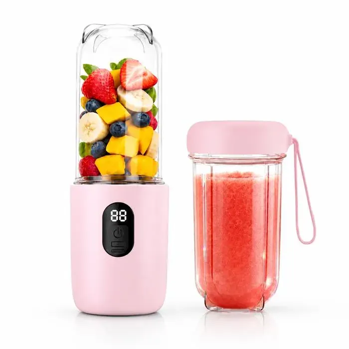 Blender portable APROSP 500ml 16 lames inox 20800 tr min USB C 1500mAh smoothies milkshakes rose