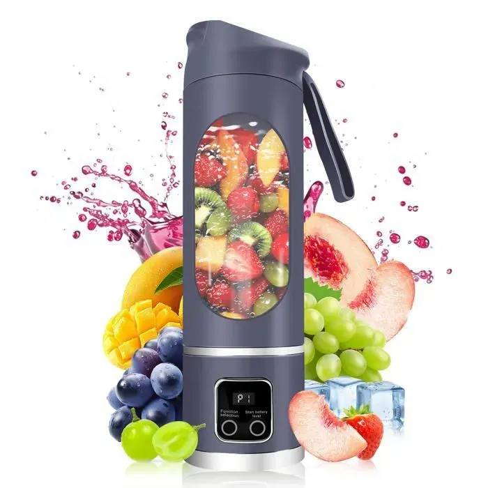 Blender portable électrique personnel USB 500 ml milkshakes et smoothies petit blender mixeur compactViolet