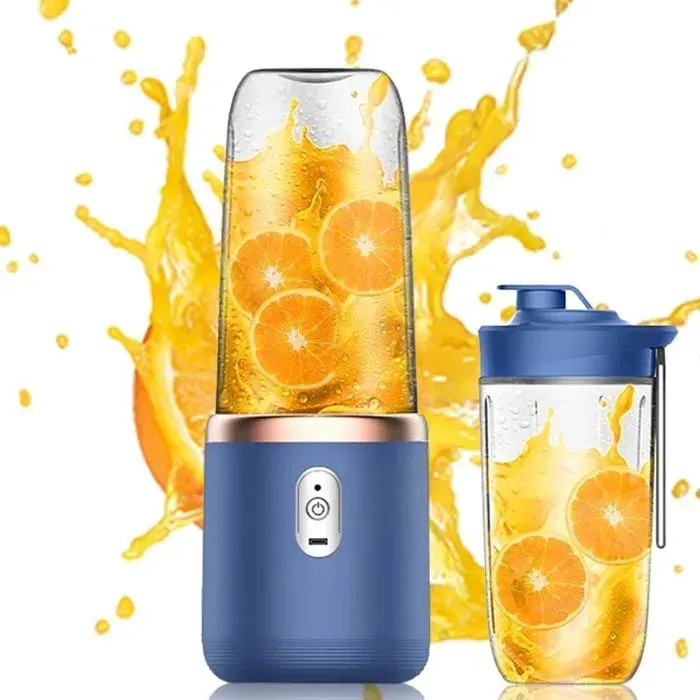 Blender portable-Idéal pour les smoothiesles milkshakes et les fruits frais-500 mlrechargeable par USB-bleu-195 x 85 x 85 cm-AB