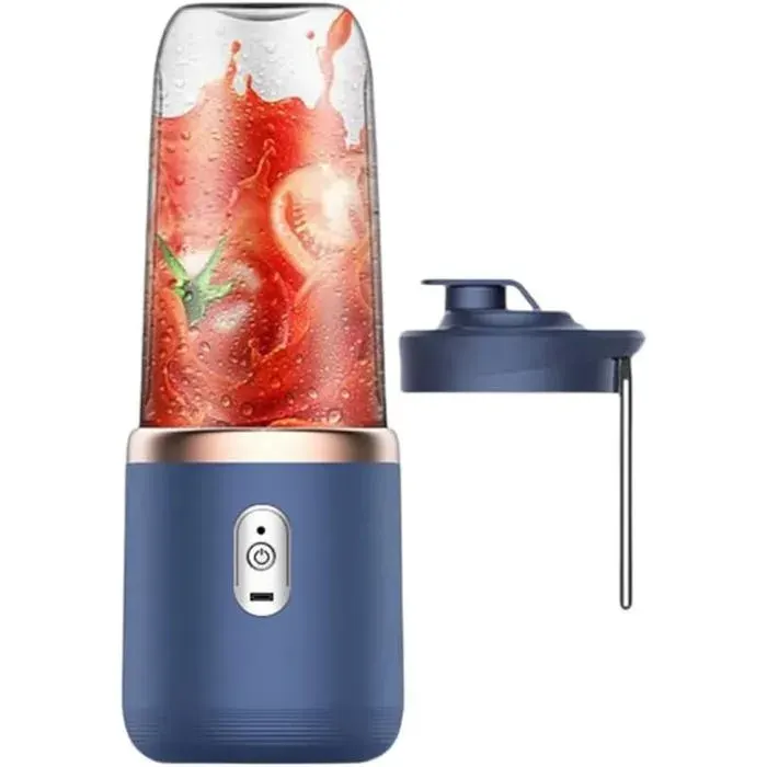 Blender portable-Idéal pour les smoothiesles milkshakes et les fruits frais-Rechargeable par USB-Bleu-195 x 85 x 85 cm-ABS-Pour