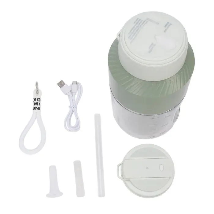 Blender portable – MLBQ – Tonneau 1000 mL – 10 lames sans fil – broye glace – voyage/maison