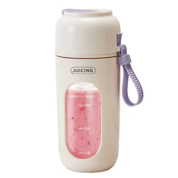 Blender portable sans fil rechargeable 200W 12 lames 18000 tr/min capacité 350 ml matériau PC alimentaire