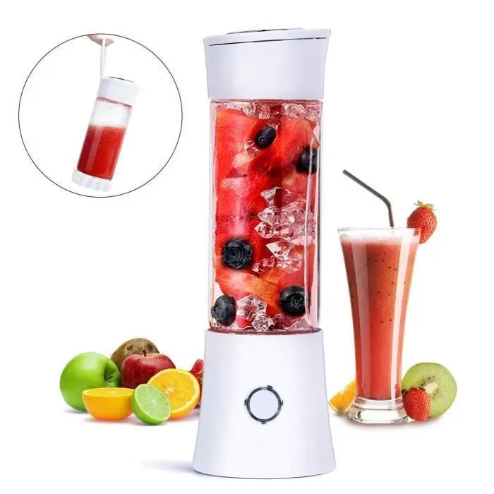 Blender Portable - ZGEER - Fityou - 480ml - USB Rechargeable - 6 Lames en Acier Inoxydable blanc MOUSTIQUAIRE DE CAMPING