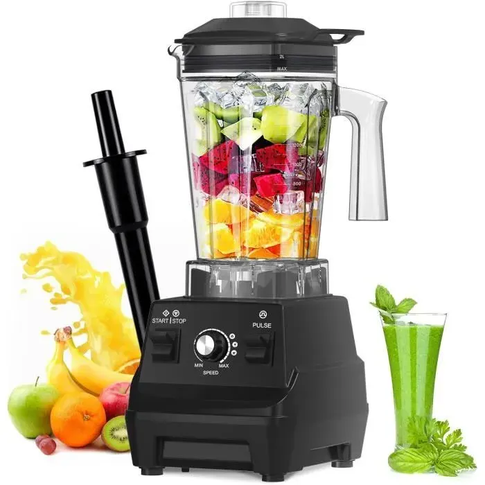 Blender Professionnel 1600W OUTUOTWQ Blender Smoothie Mixeur Puissant Multifonction 1.8L 6 Lames Plus de 10 Vitesses + Pulse