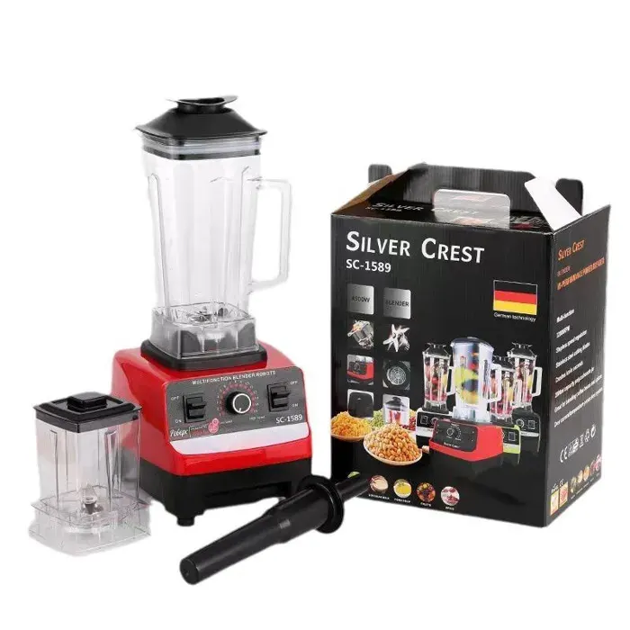 Blender Professionnel 2000W Avec Récipient De 2L 15 Vitesses Réglables 30 000 tr/min Nettoyage Automatique Pour Jus Et Broyage