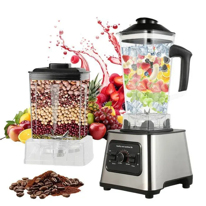 Blender Professionnel 800W Moteur 2700RPM 4 Lames Acier & 15 Vitesses 2L + 0.5L Pour Glace Pilée Smoothies & Cocktails