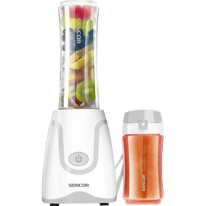 Blender Sencor - SBL 2210WH - 2 bouteilles à emporter - Lames inox - 500 W - Blanc