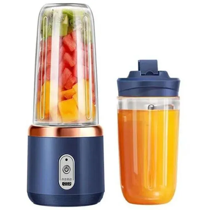 Blender Smoothie Portable USB + 2 Bouteilles 400ml sans BPA shakes/glaces/fruits/légumes .