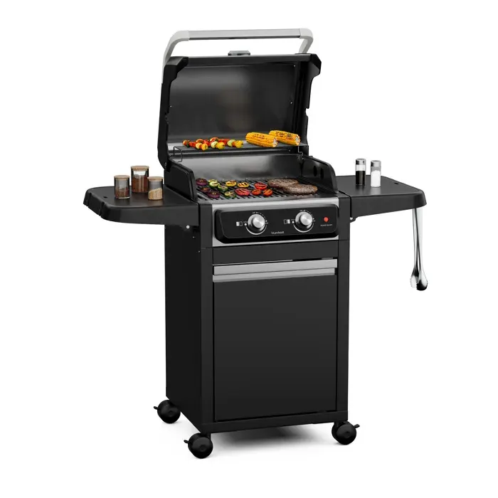 Blumfeldt ElectricPro gril électrique Puissant Tablettes latérales rabattables Thermomètre intégré