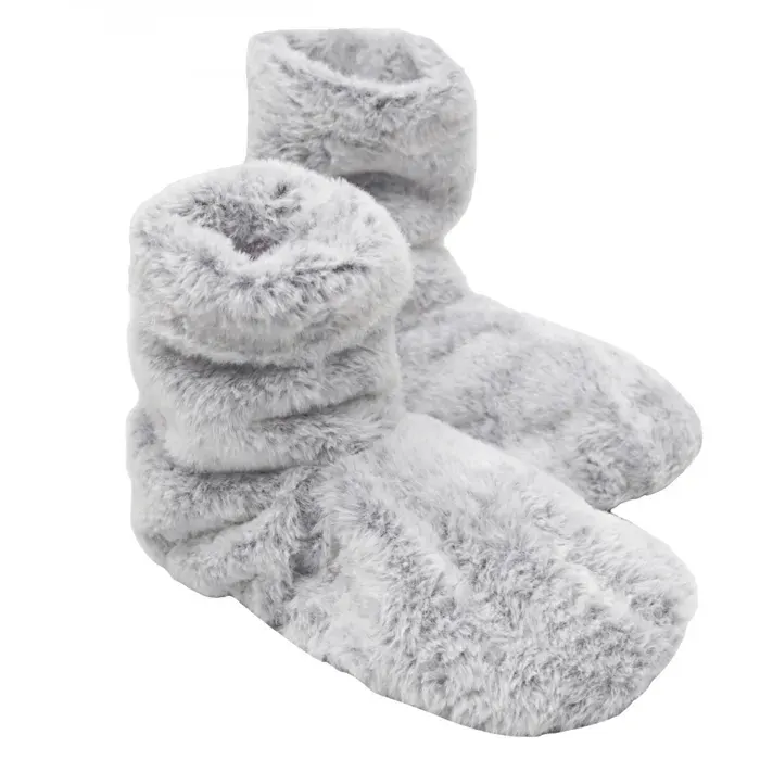 Boots bottes chaussons chauffants micro ondes déhoussables - Du 36 au 43 - Gris clair - Vivezen