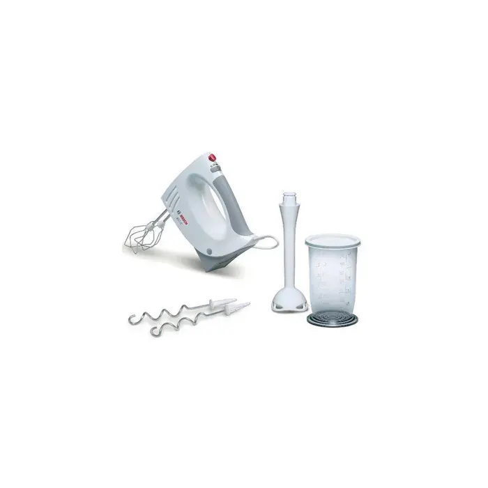 BOSCH Batteur 450W Blanc/Gris 5 vitesse + Pulse Pétrin inclus Fouet électrique Blanc en neige