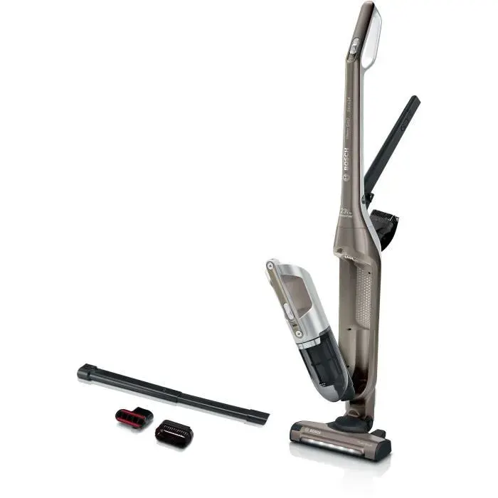 BOSCH BBH3ALL23 Aspirateur balai sans fil 2en1 et multifonction Flexxo - 2 vitesses - 23V - 50 mn dautonomie - Champagne métallisé