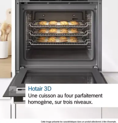 Bosch - Four Encastrable Hbf153es1 - Chaleur Pulsée - Rails Télescopiques - Serenity Serie 2 — vue 6
