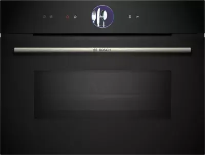 Bosch - Four Micro Onde Combiné Cmg7761b1 - Combiné Micro-Ondes - Pyrolyse - Porte Froide - Série 8 - Air Fry - Wifi