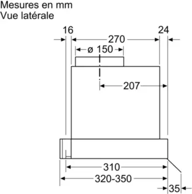 Bosch - Hotte Encastrable Dbb66af50 Série 4 — vue 10