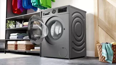Bosch - Lave Linge Hublot Wgg244frfr - 9 Kg - 1351 Tr/Min - Classe A - Moteur Induction - Autodosage - Noir - Serenity — vue 2