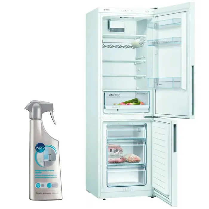 BOSCH réfrigérateur frigo combiné blanc 308L Froid brassé LowFrost