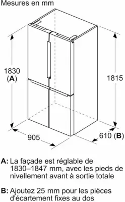Bosch - Réfrigérateur Multi Portes Kfn96axea — vue 5