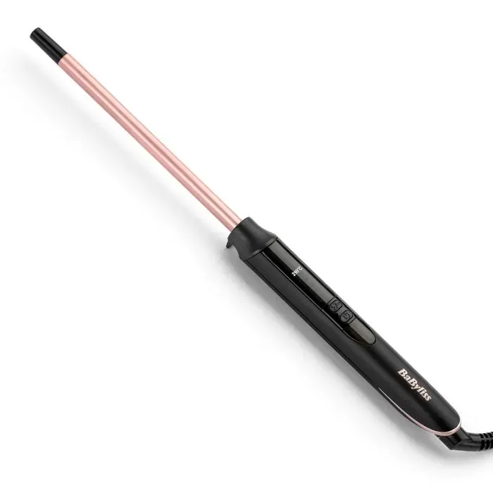 Boucleur 10 mm Curling Iron - Revêtement en Quartz-Céramique 10 réglages de température Design Compact Rose & Noir C449E