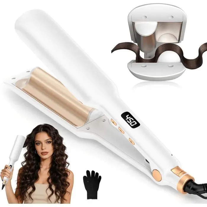 Boucleur à cheveux - 12 températures réglables 120-230℃ - Anti-brûlure - Léger et compact