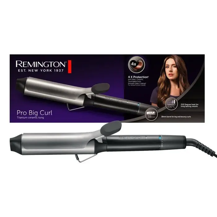 Boucleur à cheveux [38mm: boucles glam] Pro Big Curl (4X Protection: Céramique-titane Antistatique Plaques Ioniques tourmaline