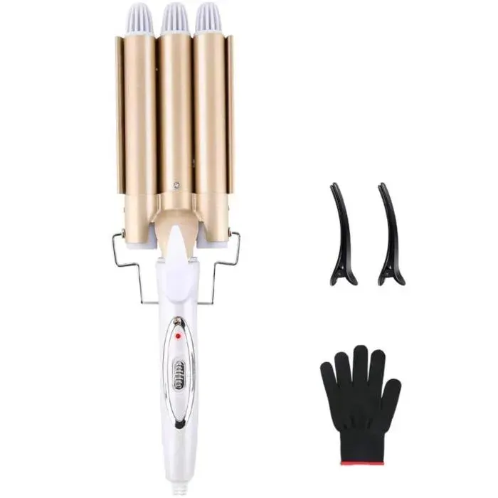 Boucleur à cheveux à 3 barils grandes ondulations fer ondulé 22 mm avec température réglable chauffage rapide grande ondulation