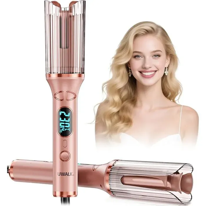 Boucleur a Cheveux Automatique : 25mm Fer a Automatique avec 14 Niveaux de Température et 5 Minuteries Beach FER A FRISER