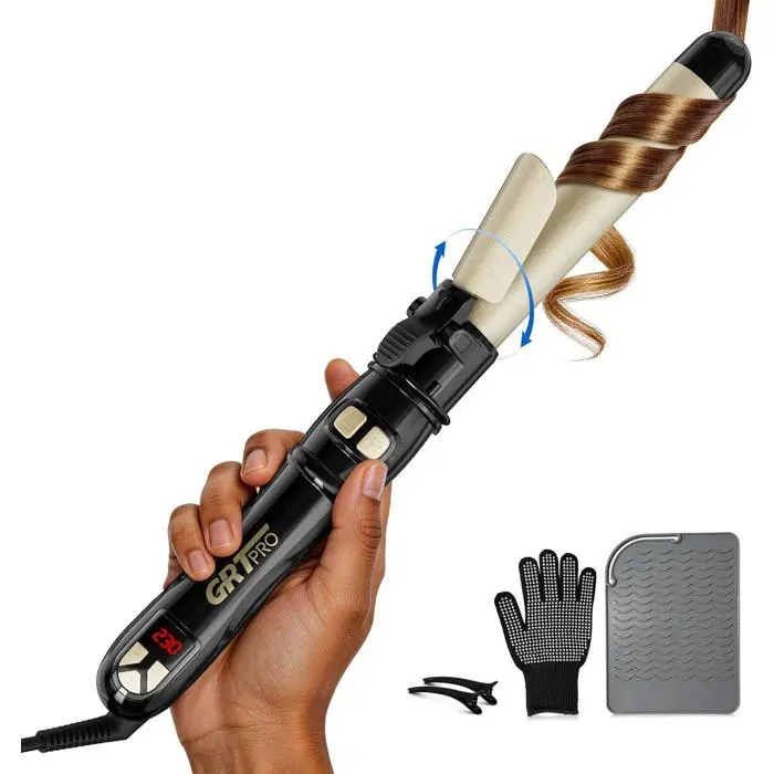 Boucleur À Cheveux Automatique 28Mm-Fer À Boucler Automatique Pour Grandes Boucles Avec 14 Niveaux De Chauffage(100-230 °C)
