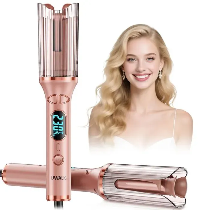 Boucleur a Cheveux Automatique Boucler: 25mm Fer a Boucler Automatique avec 14 Niveaux de Température et 5 Minuteries - Beach Wave