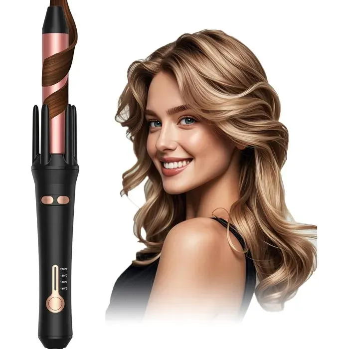 Boucleur a Cheveux AutomatiqueBoucleur Automatique Fer a Boucler Automatique Curling Iron 4 Température RéglableFriseur Cheveux