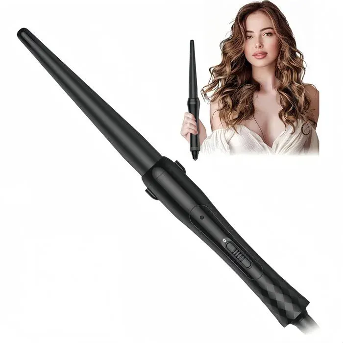 Boucleur à cheveux conique - PYGMEES - Céramique tourmaline - Température 210°C - Double tension 100-220V