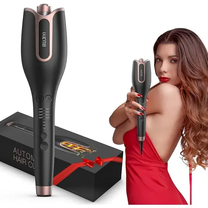 Boucleur a CheveuxBoucleur Automatique4 Régges de TempératureConvient à Tous Les Types de Cheveux3 Temps de Noir n FER A FRISER
