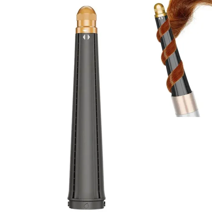 Boucleur Conique Dyson Airwrap - 1 Pièce Fer à Friser Auto-Enroulant 20-36mm Compatible HS01/HS05/HS08 Doré Dupcheliry