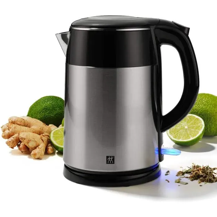 Bouilloire 12 l 1550-1850 W en acier inoxydable et plastique Argenté/noir