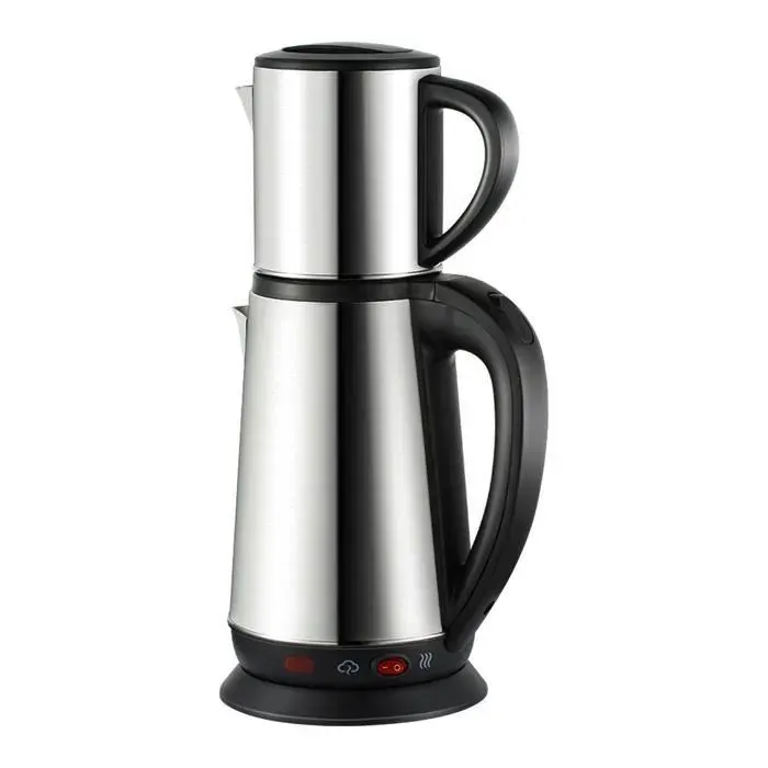 Bouilloire à double paroi 08+18L 1500-1800W filtration protection contre la surchauffe arrêt automatique acier inoxydable