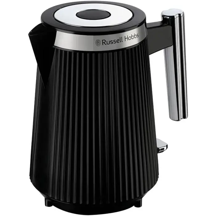 Bouilloire Brontë Inox 17L 2400W Design Noir Mat Bec Verseur Niveau Eau Visible LED Couvercle Automatique Base 360°