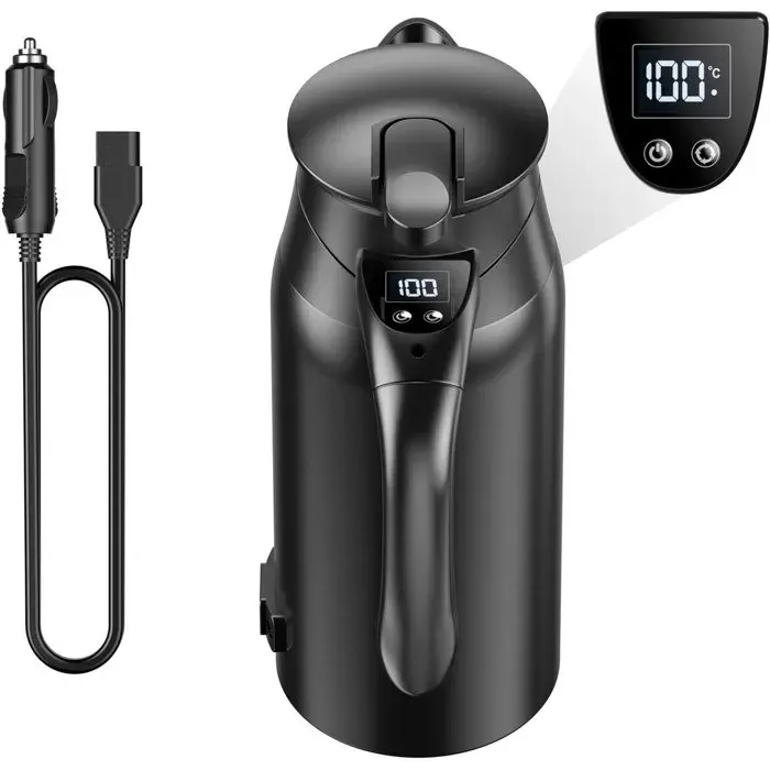 Bouilloire de voiture - Chauffe-eau portable - Tasse chauffante pour voiture - Bouilloire de voyage - Bouilloire électrique 12 V/24