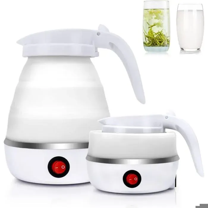 Bouilloire de Voyage - CUNEARY - Pliable en Silicone - 0.6L - 600W - Électrique sans fil