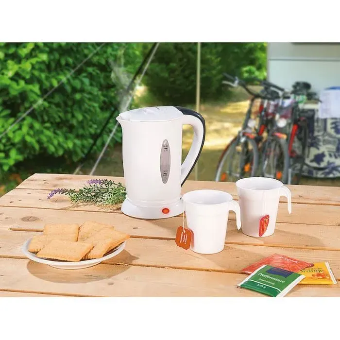 Bouilloire de voyage - PEARL - 110/230 V - 650 W - 500 ml - Plastique transparent