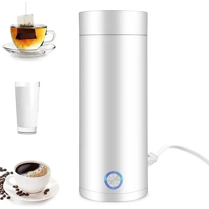 Bouilloire de voyage portable petite bouilloire électrique de 400 ml tasse chauffante électrique 3 en 1