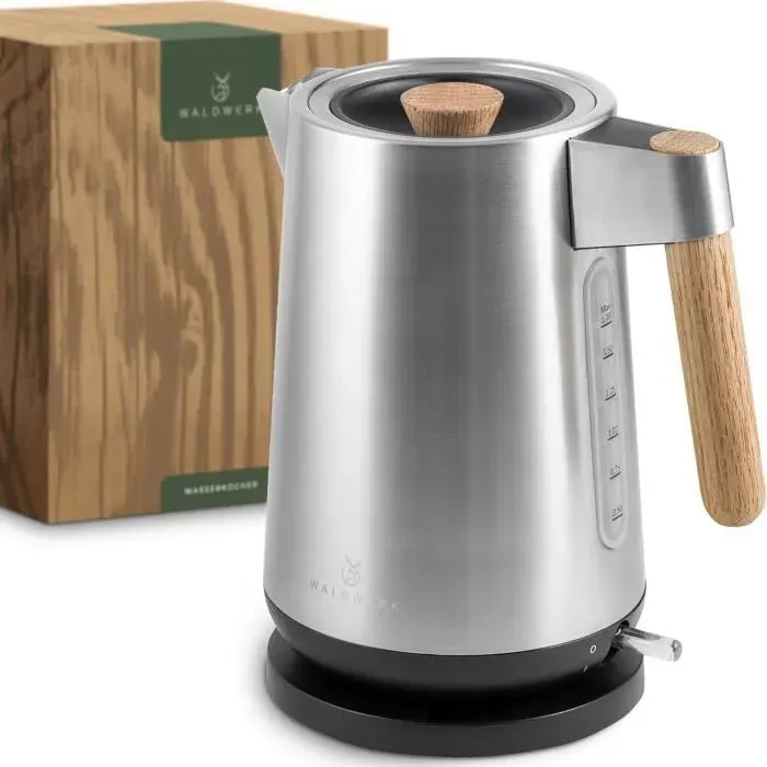 Bouilloire design WALDWERK 3000 watts 17L inox et bois