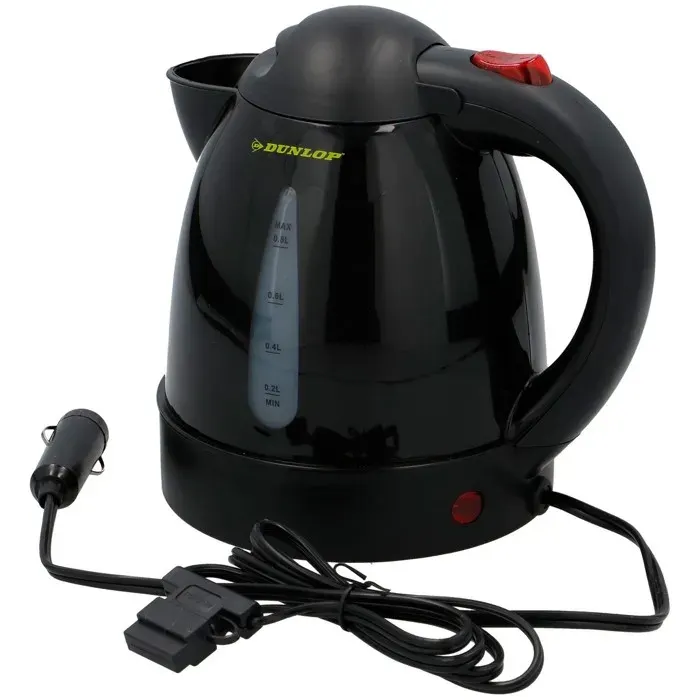 Bouilloire - DUNLOP - 250W - 24V - 0.8L - Allume-cigare pour camion
