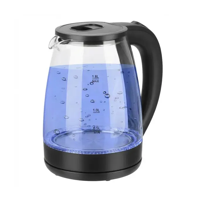 Bouilloire Électrique 1.8 L 1500W avec Éclairage LED et Arrêt Automatique Home Star Noir transparent